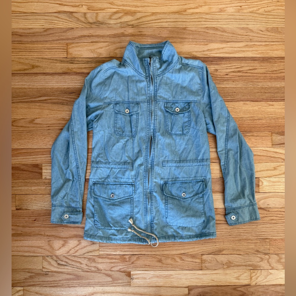 Before You Chambray Utility Style Jacket M